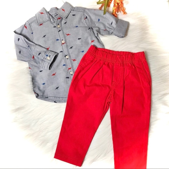 Carter's Other - Carters Dinosaur Top and Pants 12 months